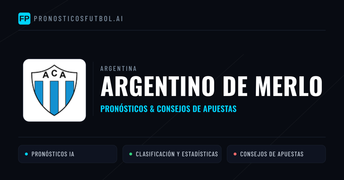 Argentino de Merlo Pronósticos y estadísticas