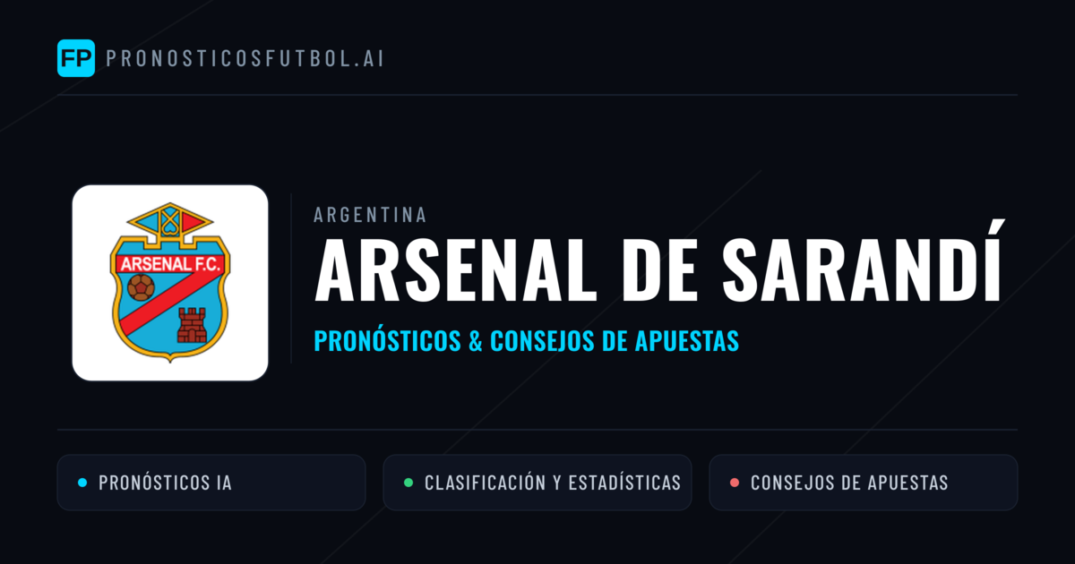 Arsenal de Sarandí Pronósticos y estadísticas