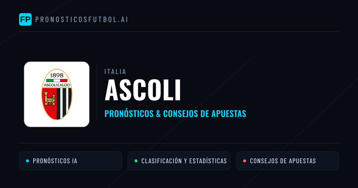 Ascoli Pronósticos y estadísticas