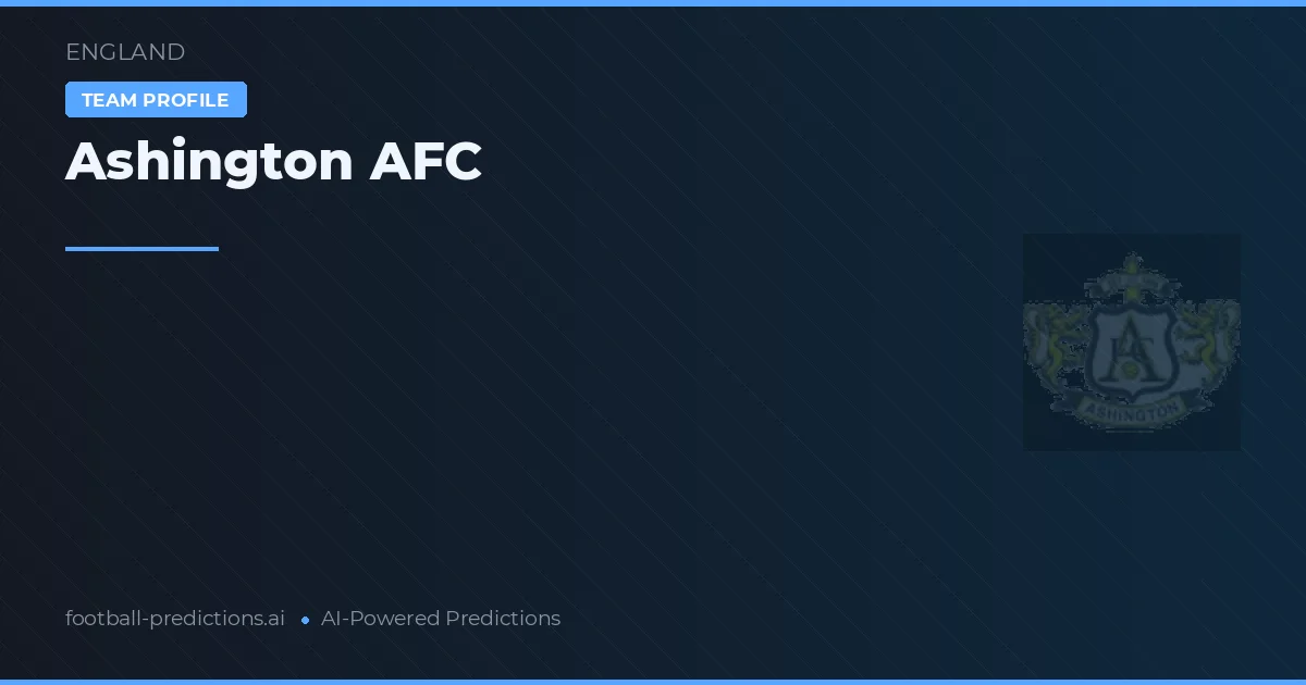 Ashington AFC Pronósticos y estadísticas