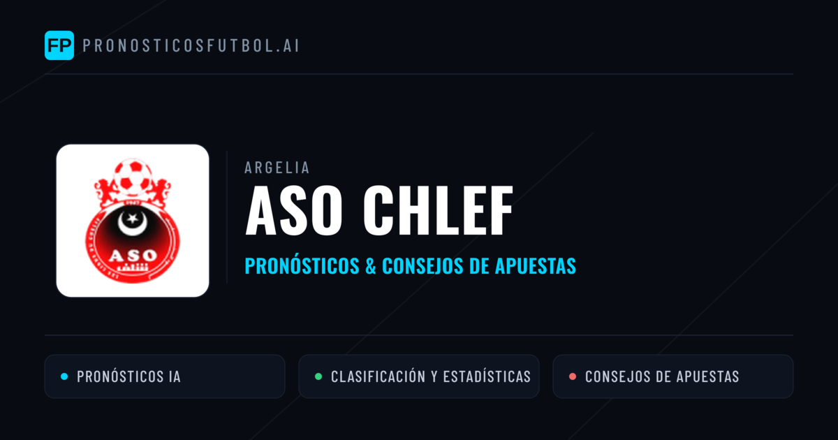 ASO Chlef Pronósticos y estadísticas