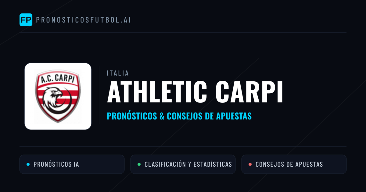 Athletic Carpi Pronósticos y estadísticas