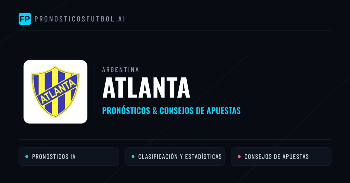 Atlanta Pronósticos y estadísticas