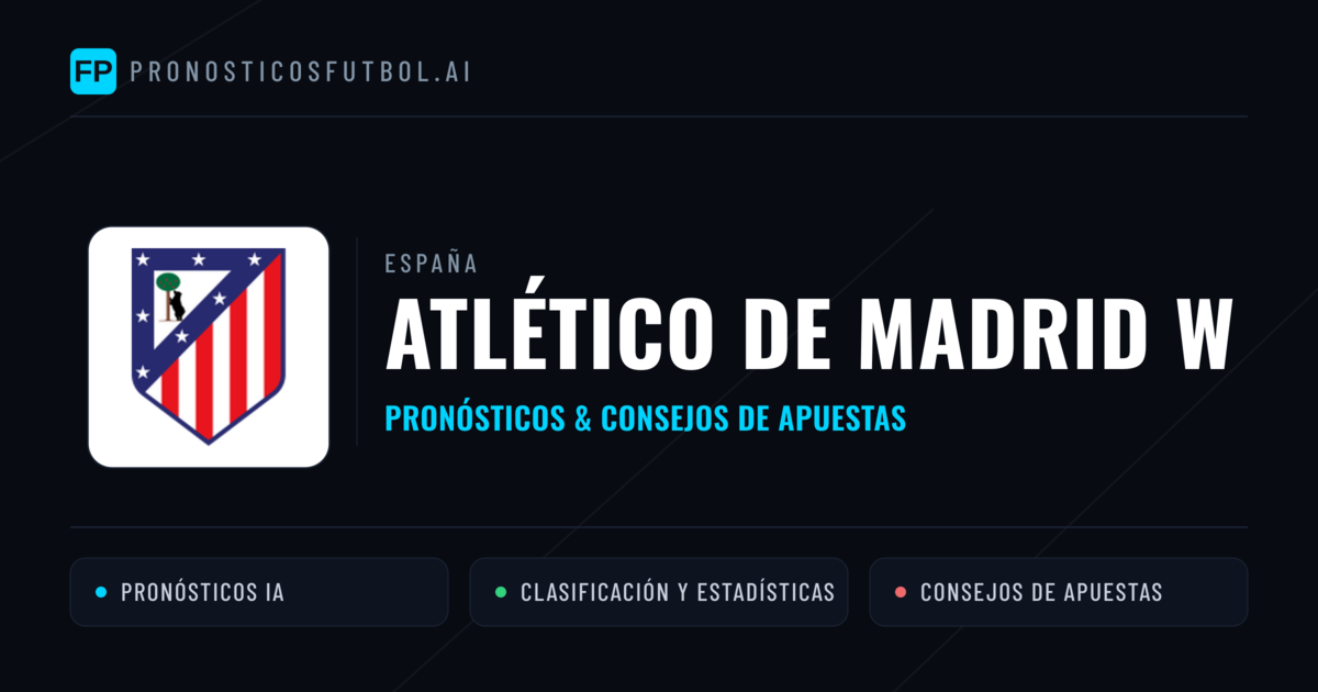 Atlético de Madrid W Pronósticos y estadísticas