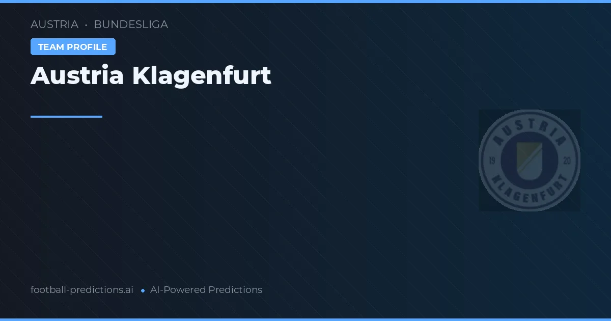 Austria Klagenfurt Pronósticos y estadísticas