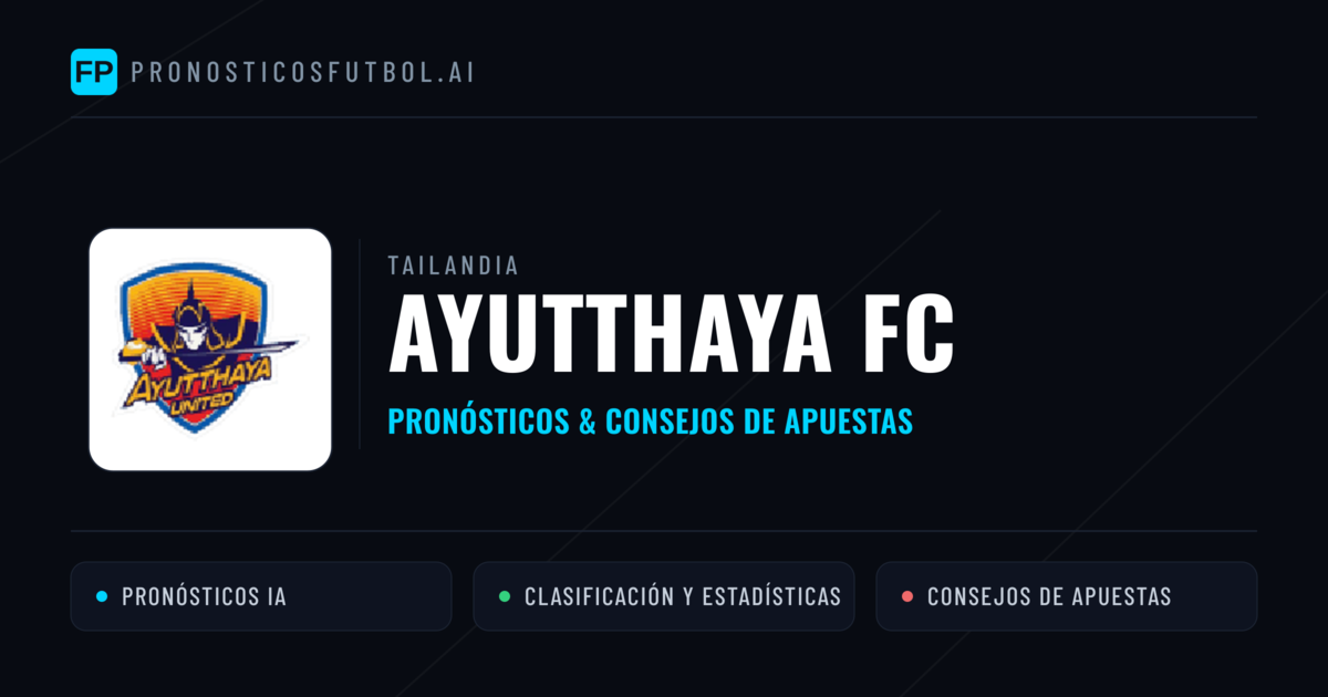 Ayutthaya FC Pronósticos y estadísticas