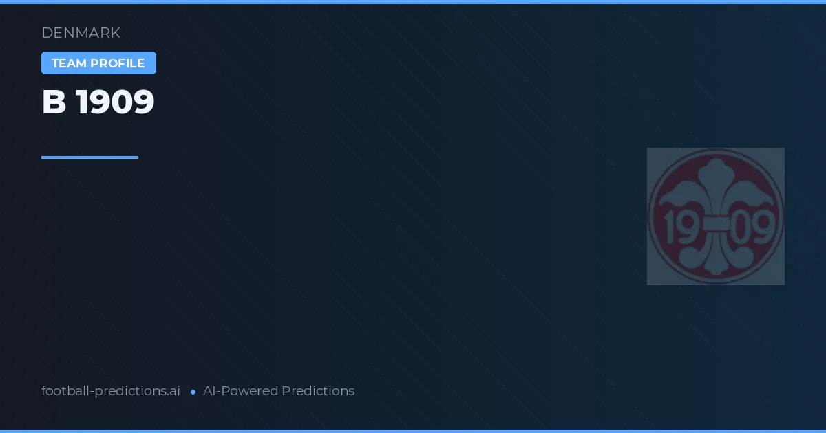 B 1909 Pronósticos y estadísticas