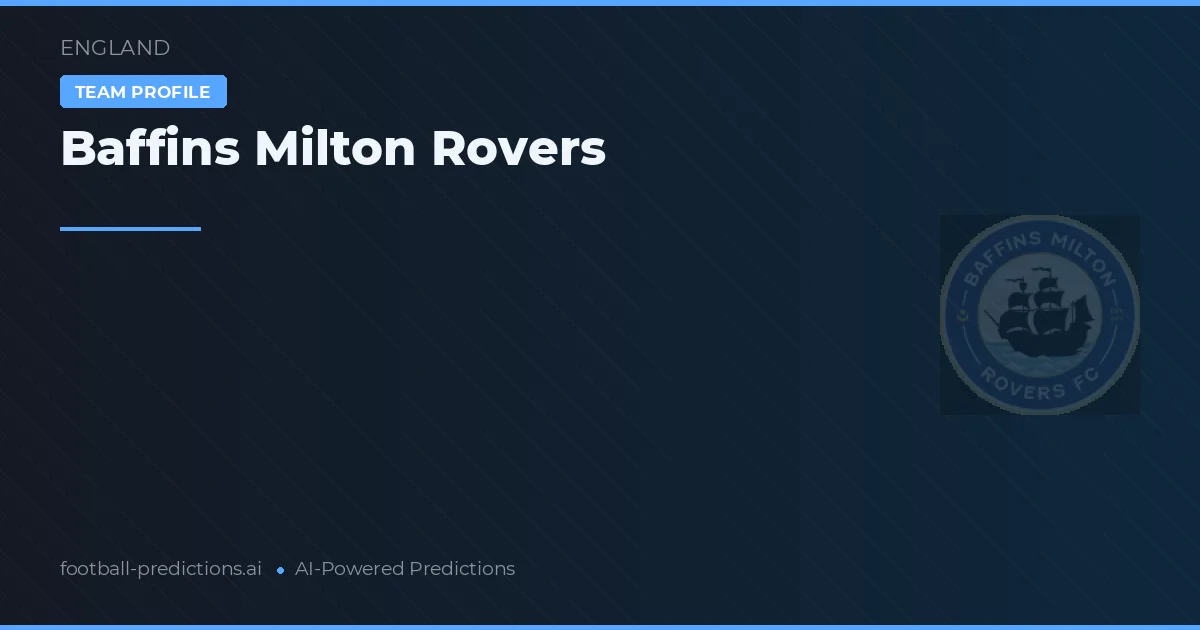 Baffins Milton Rovers Pronósticos y estadísticas