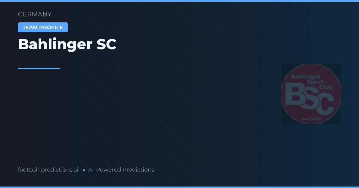 Bahlinger SC Pronósticos y estadísticas