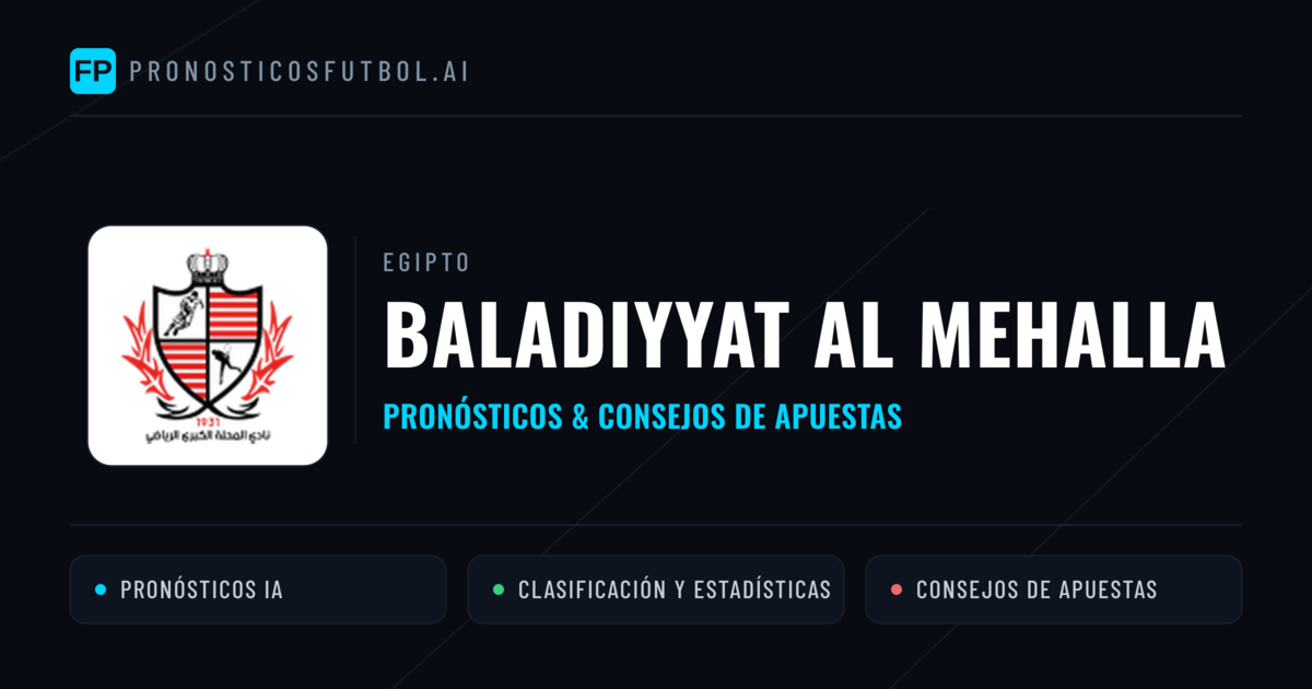 Baladiyyat Al Mehalla Pronósticos y estadísticas