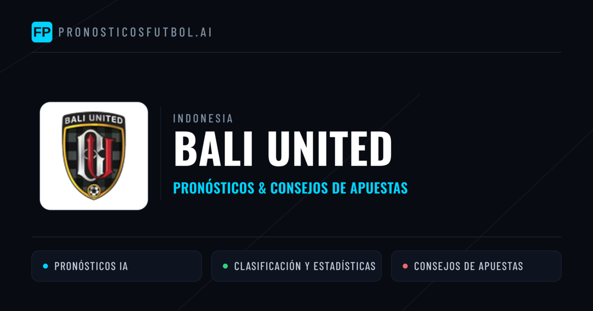 Bali United Pronósticos y estadísticas
