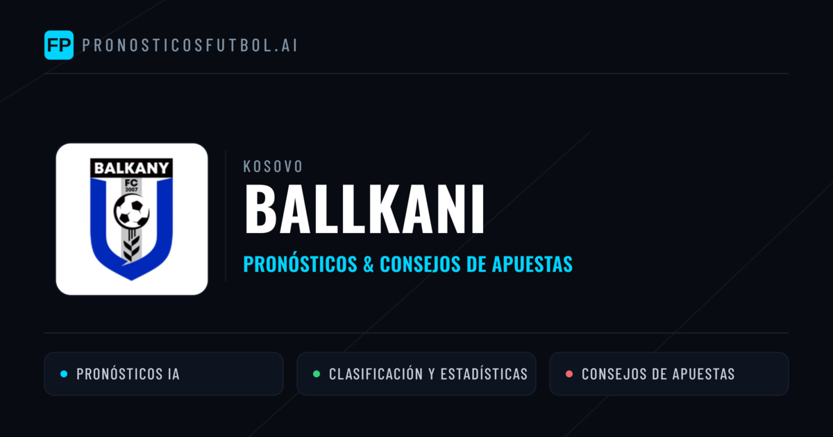 Ballkani Pronósticos y estadísticas