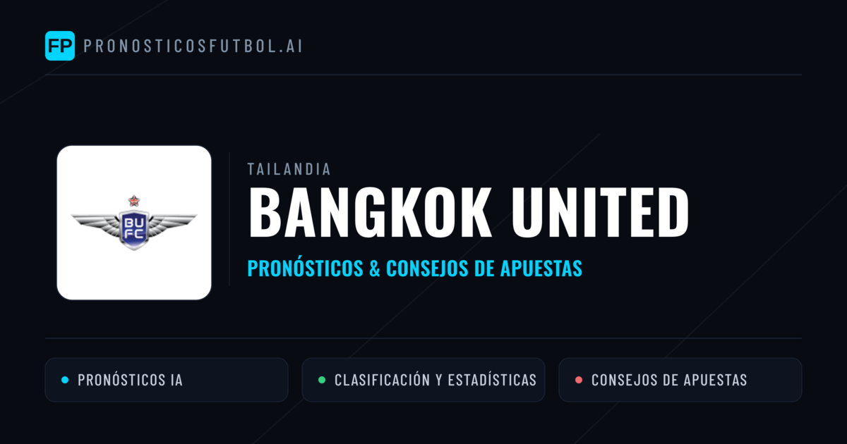 Bangkok United Pronósticos y estadísticas