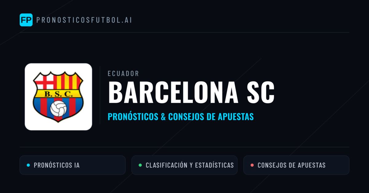 Barcelona SC Pronósticos y estadísticas