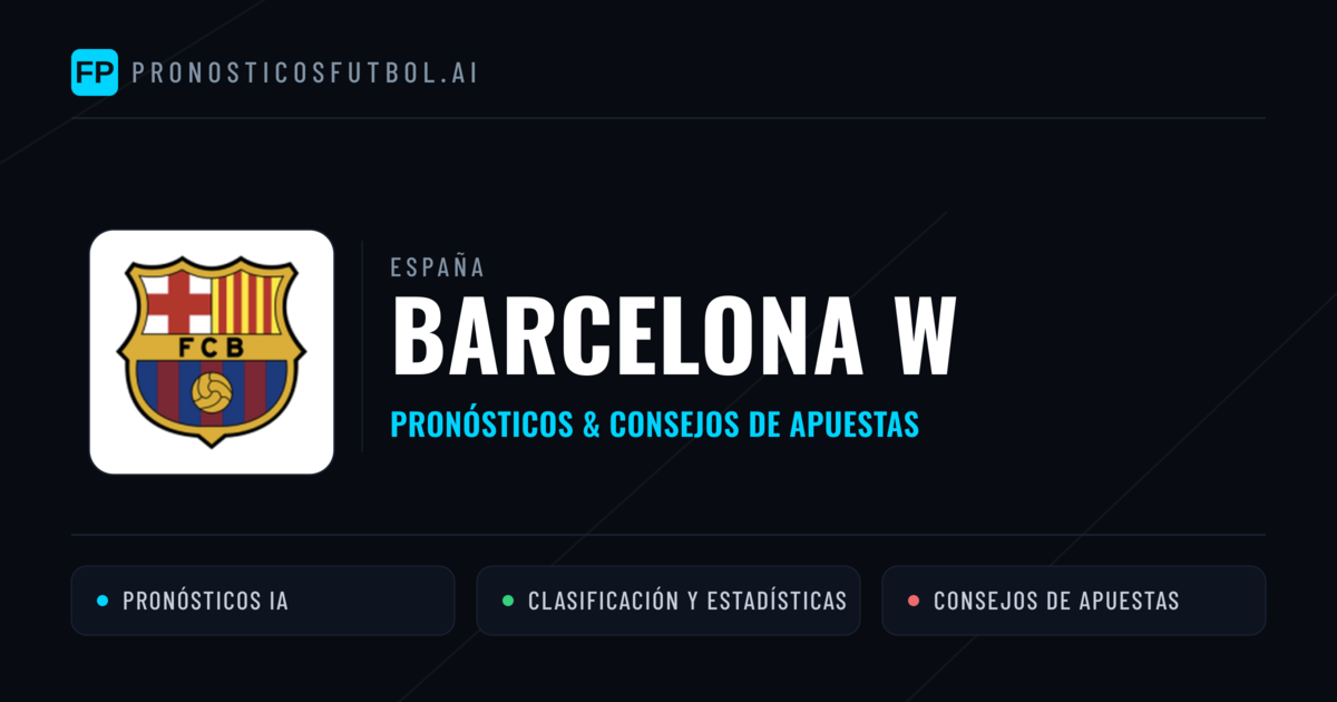 Barcelona W Pronósticos y estadísticas