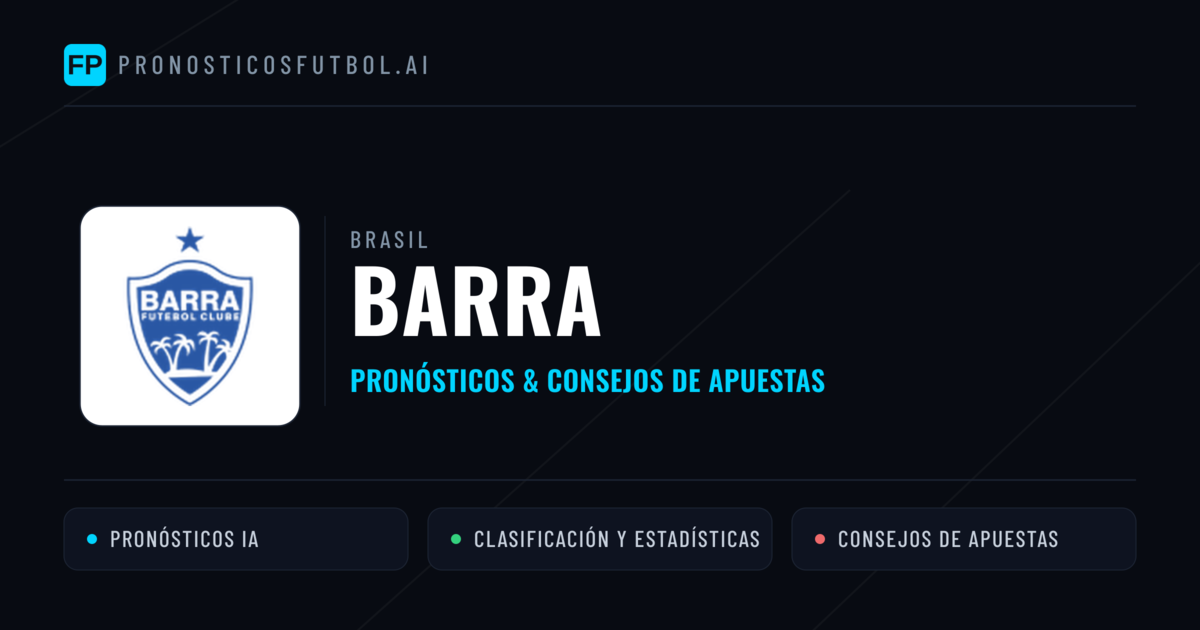 Barra Pronósticos y estadísticas