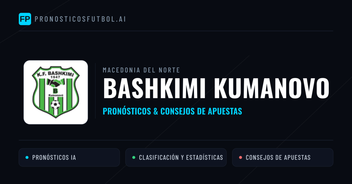 Bashkimi Kumanovo Pronósticos y estadísticas