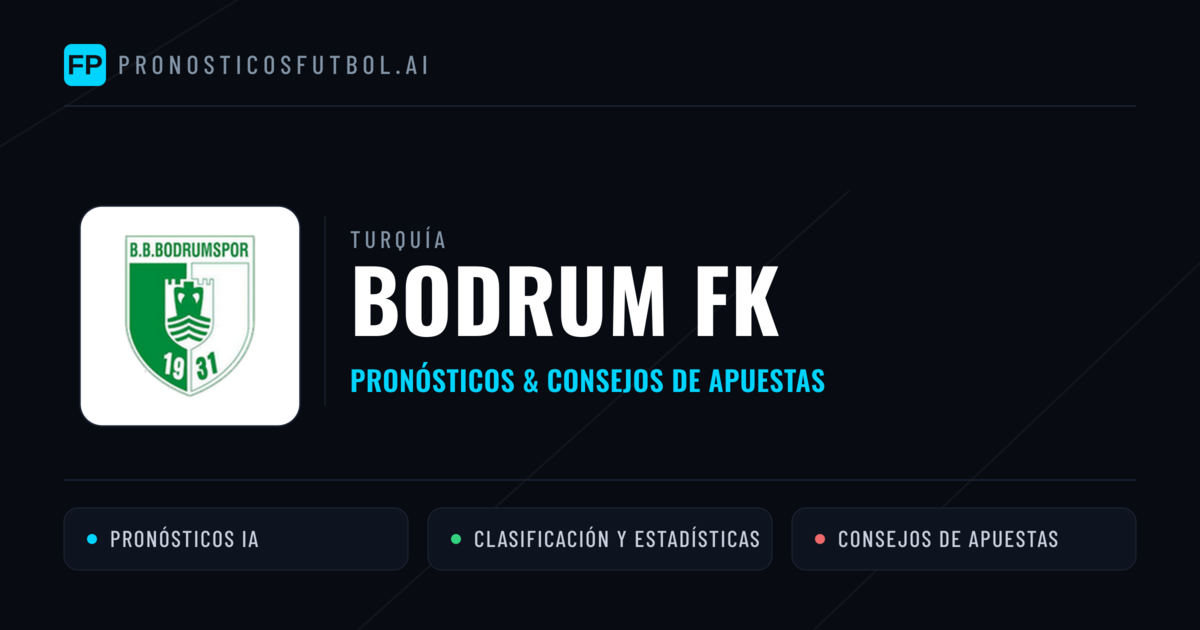 Bodrum FK Pronósticos y estadísticas