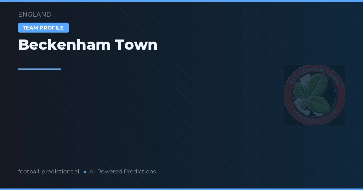 Beckenham Town Pronósticos y estadísticas