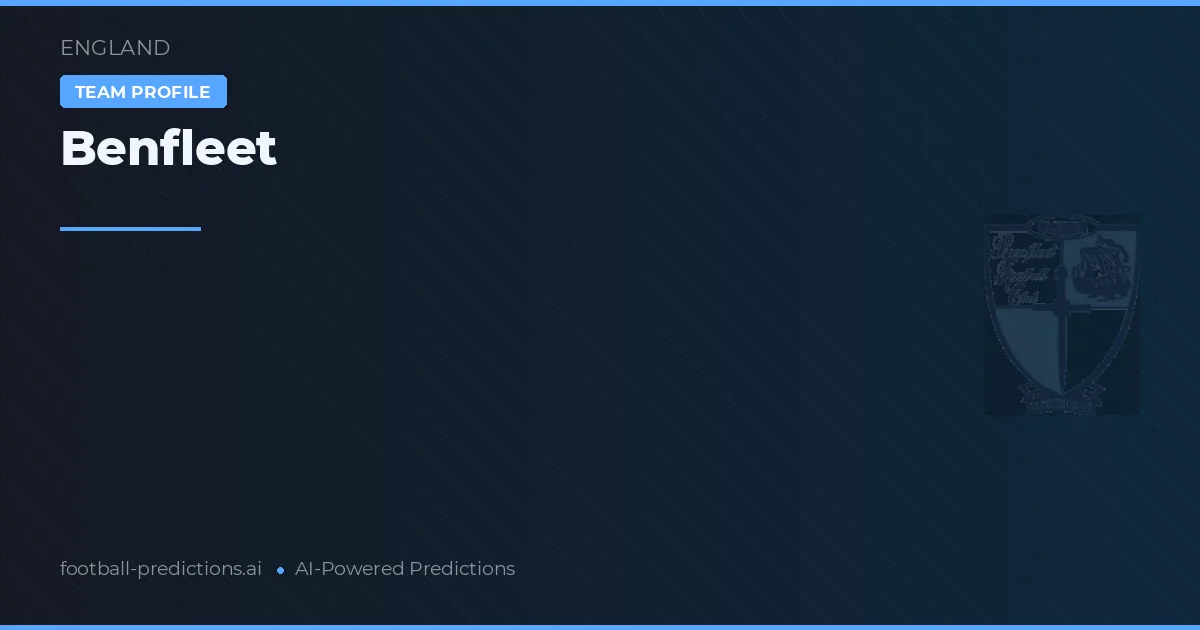 Benfleet Pronósticos y estadísticas