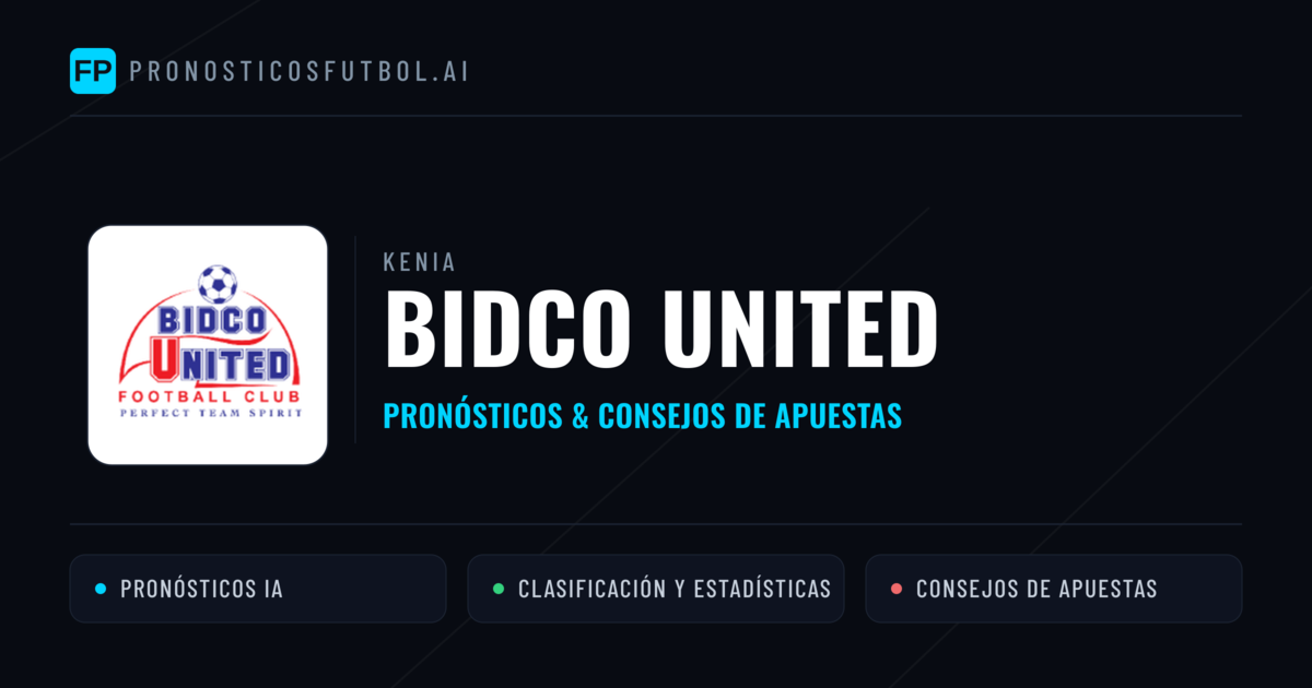 Bidco United Pronósticos y estadísticas
