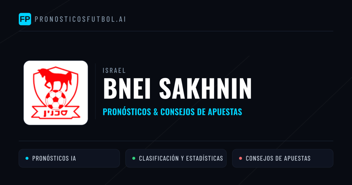 Bnei Sakhnin Pronósticos y estadísticas