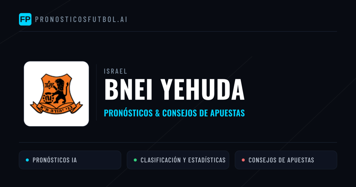 Bnei Yehuda Pronósticos y estadísticas