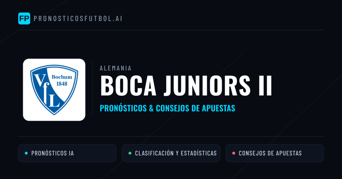 Boca Juniors II Pronósticos y estadísticas