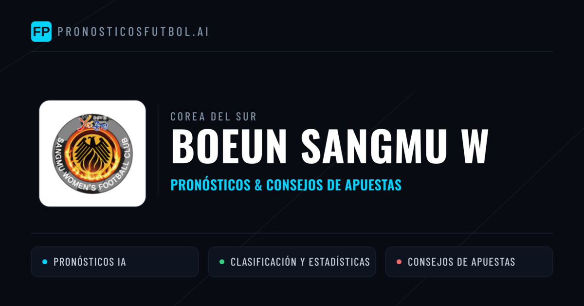 Boeun Sangmu W Pronósticos y estadísticas