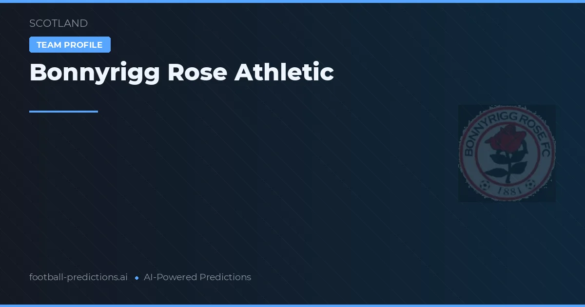 Bonnyrigg Rose Athletic Pronósticos y estadísticas