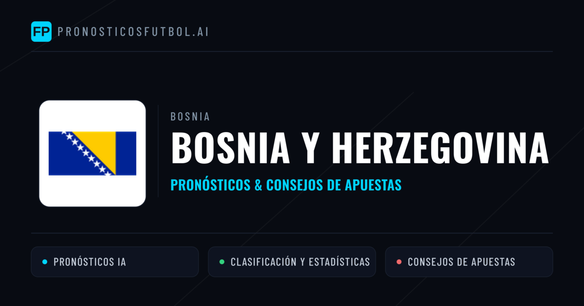 Bosnia y Herzegovina Pronósticos y estadísticas