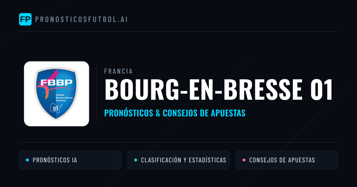 Bourg-en-Bresse 01 Pronósticos y estadísticas