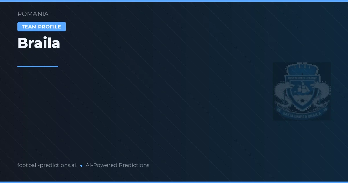 Brăila Pronósticos y estadísticas