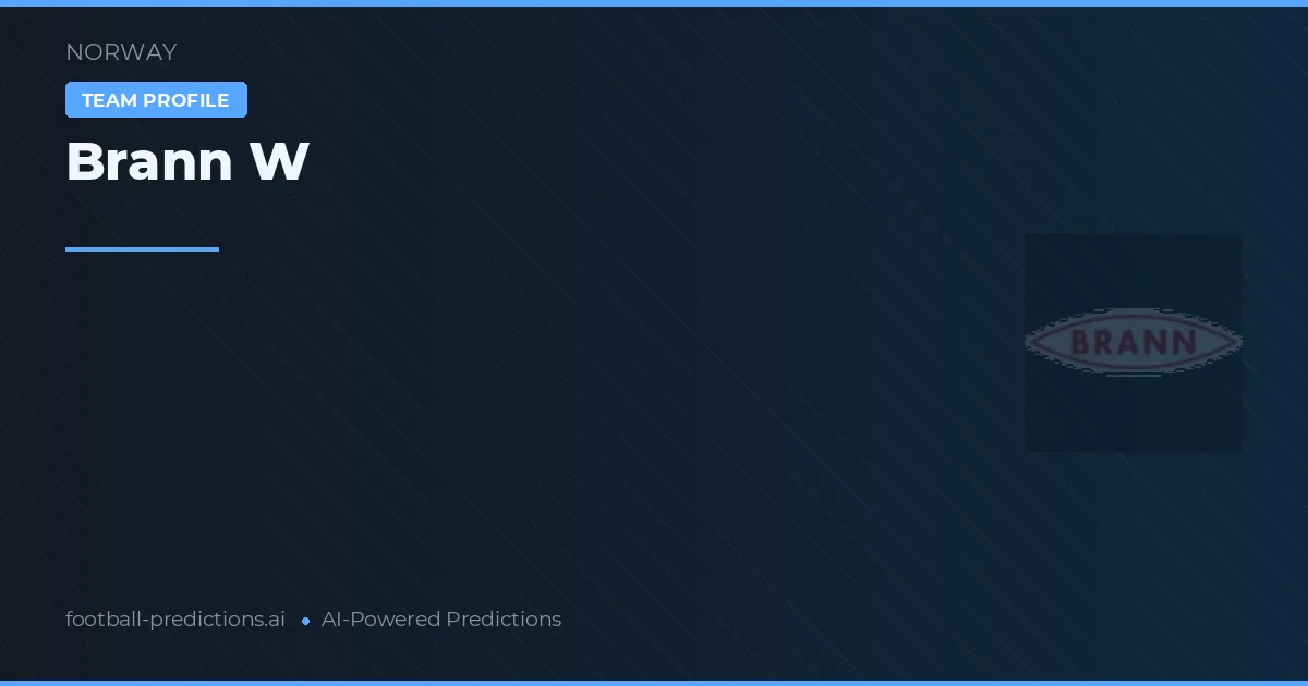 Brann W Pronósticos y estadísticas