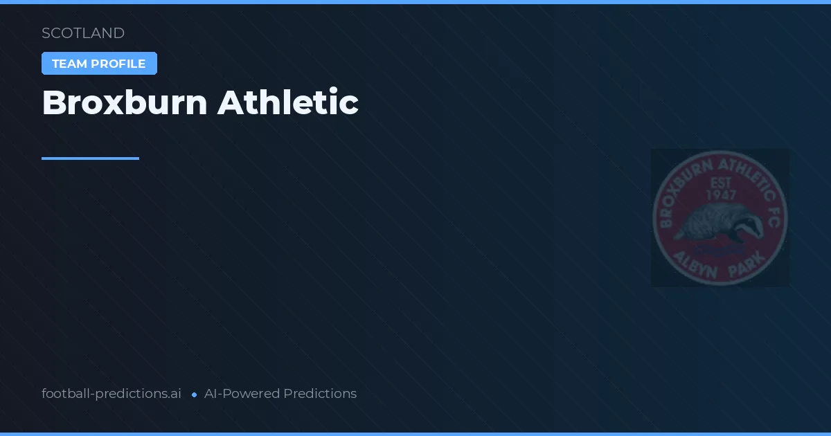 Broxburn Athletic Pronósticos y estadísticas