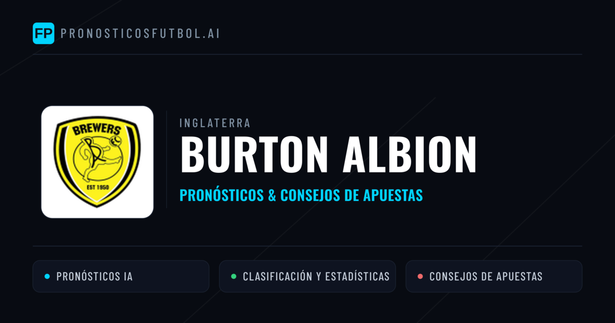 Burton Albion Pronósticos y estadísticas