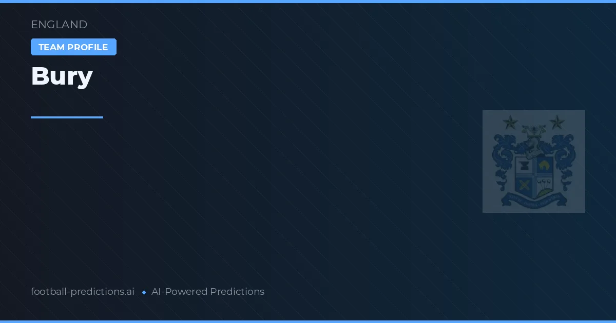 Bury Pronósticos y estadísticas