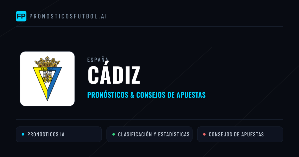 Cádiz Pronósticos y estadísticas