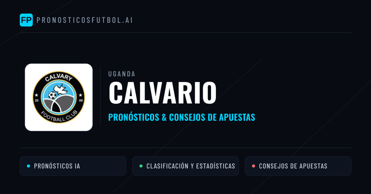 Calvario Pronósticos y estadísticas