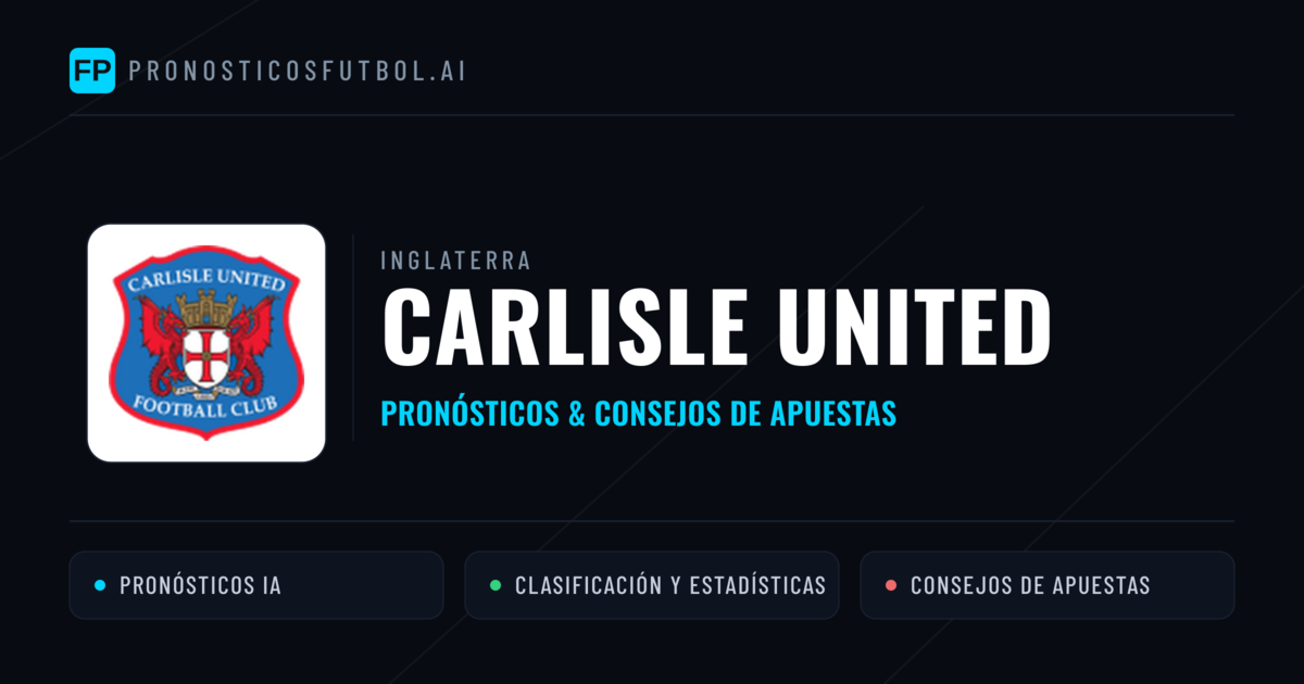 Carlisle United Pronósticos y estadísticas