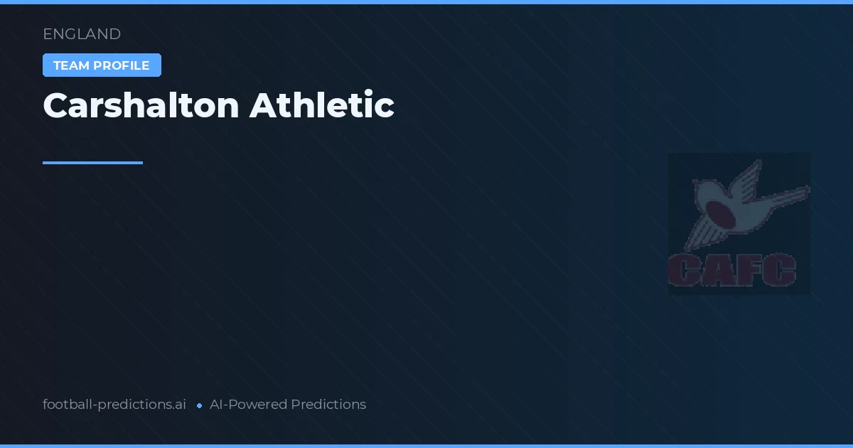 Carshalton Athletic Pronósticos y estadísticas