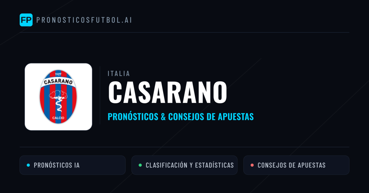 Casarano Pronósticos y estadísticas