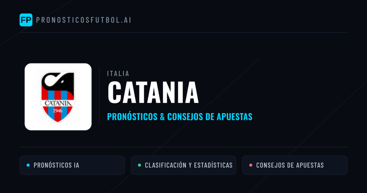 Catania Pronósticos y estadísticas