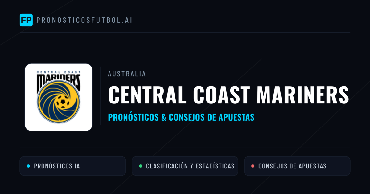 Central Coast Mariners Pronósticos y estadísticas