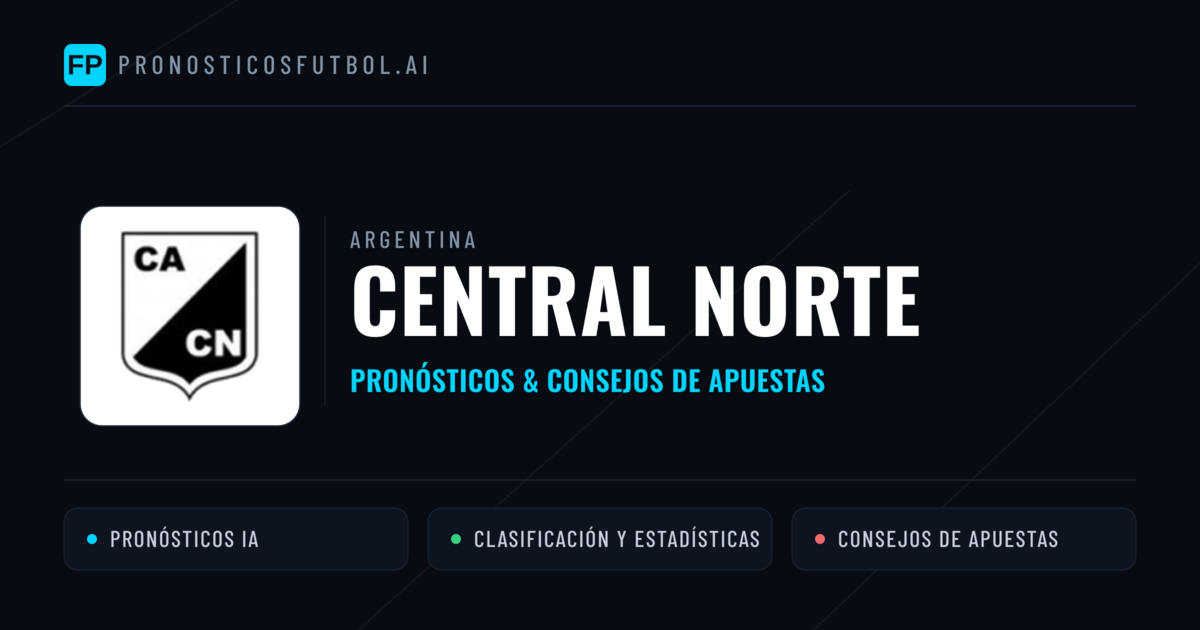 Central Norte Pronósticos y estadísticas