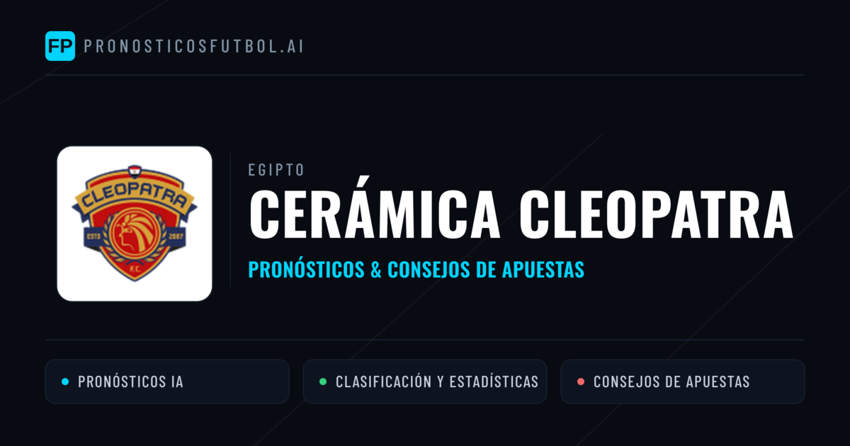 Cerámica Cleopatra Pronósticos y estadísticas
