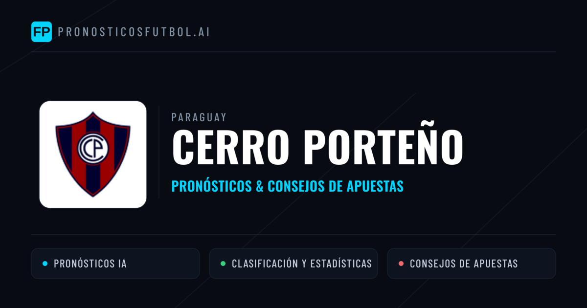 Cerro Porteño Pronósticos y estadísticas