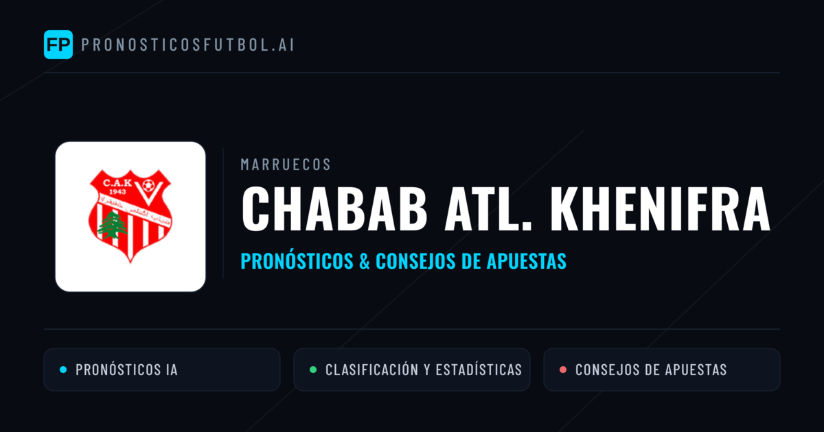 Chabab Atl. Khenifra Pronósticos y estadísticas