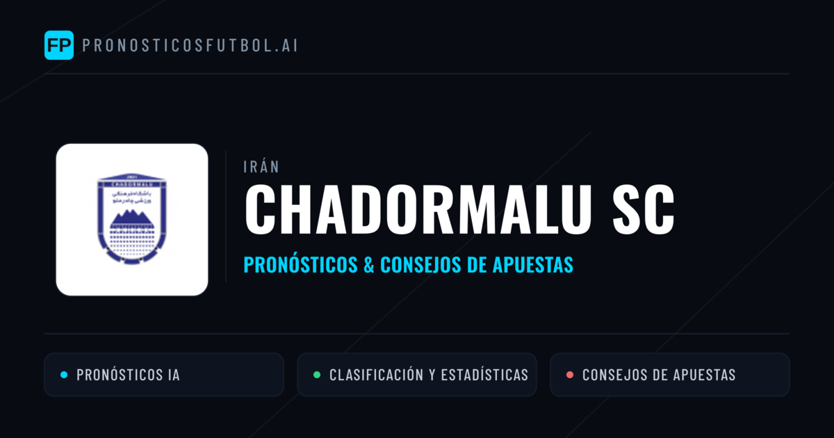 Chadormalu SC Pronósticos y estadísticas