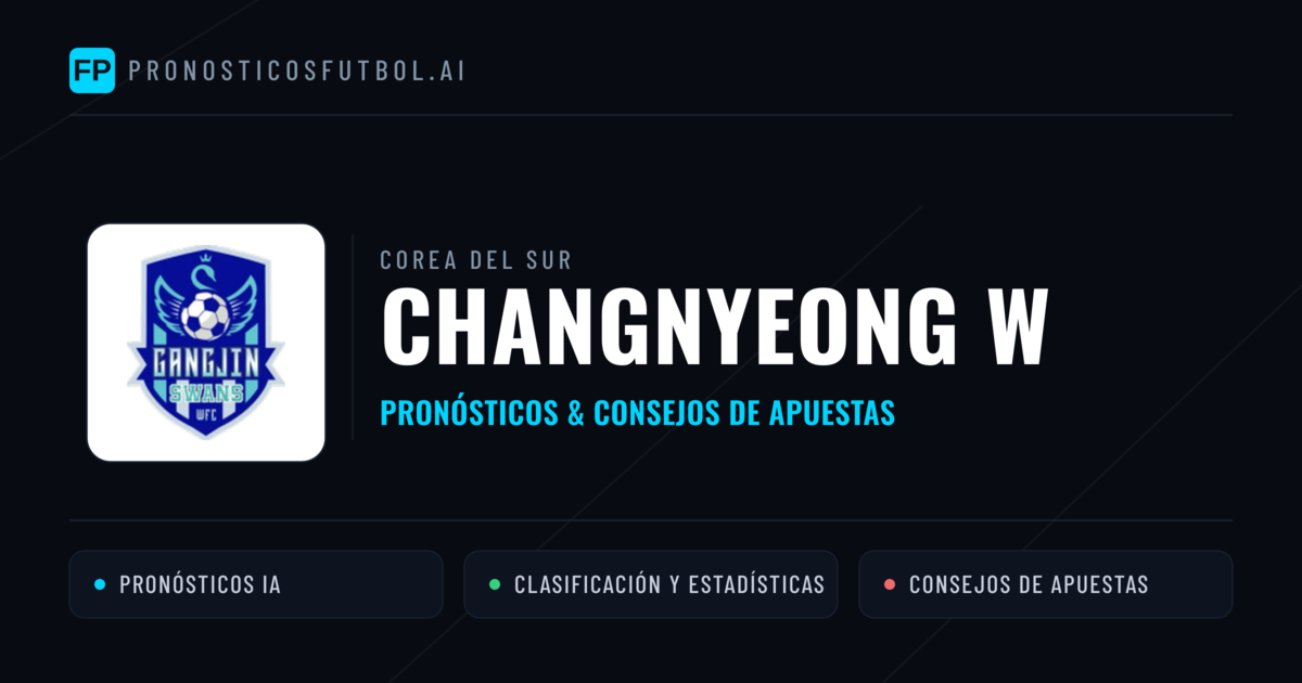 Changnyeong W Pronósticos y estadísticas